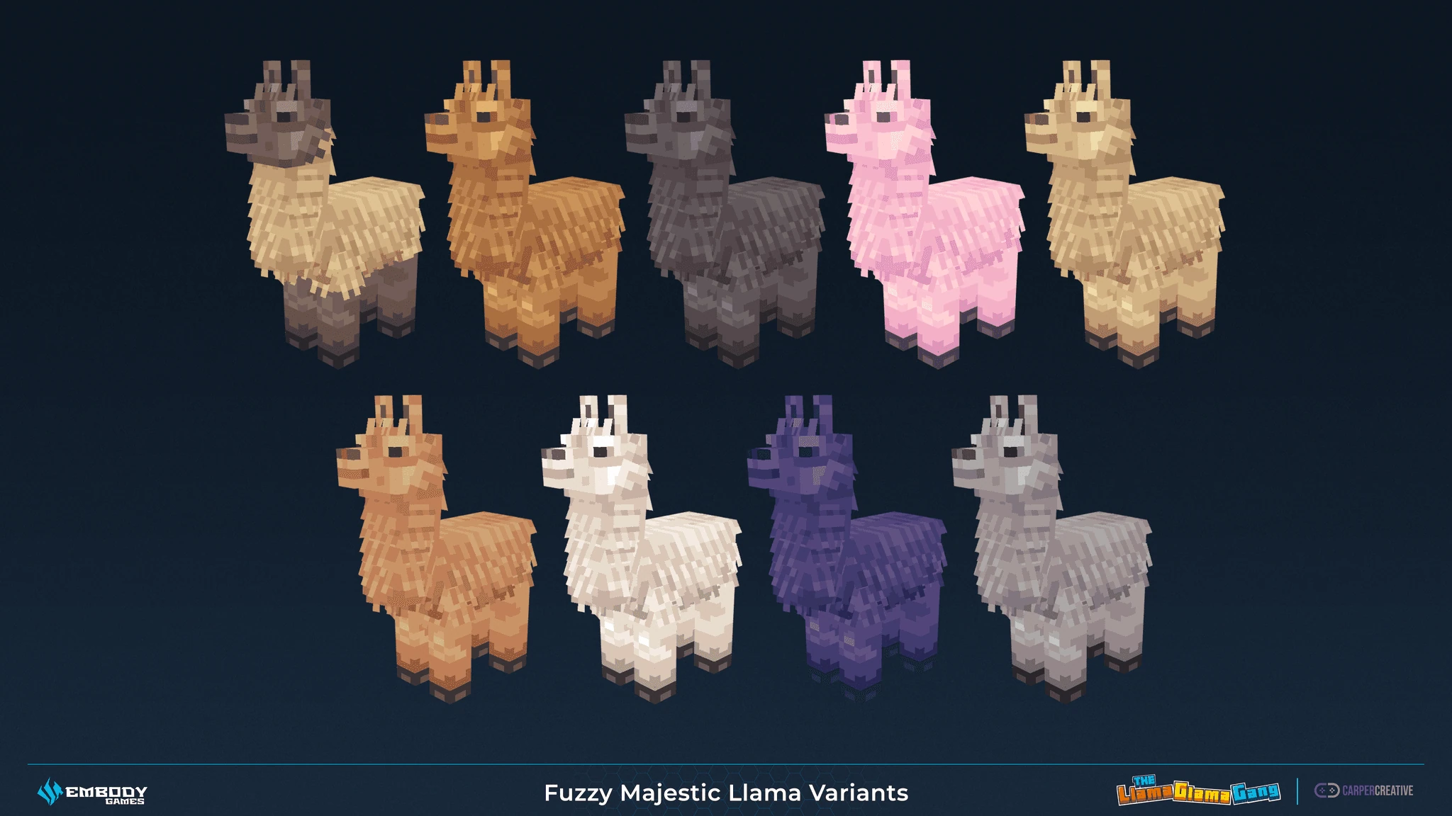 Llama Glama Gang — production artwork, plate 1 of 26